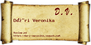 Déri Veronika névjegykártya